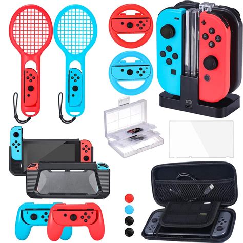 Zadii Accessories Bundle Compatible With Nintendo Switch Accessories