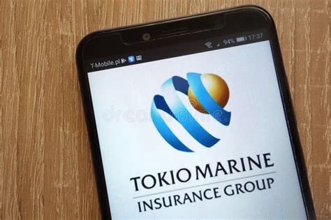 Tokio Marine Insurance Group Logo Displayed On A Modern Smartphone