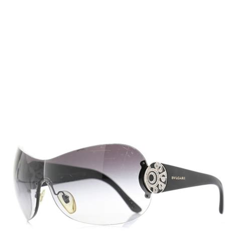 Bulgari Crystal Flower Sunglasses 6074 B Black 975678 Fashionphile