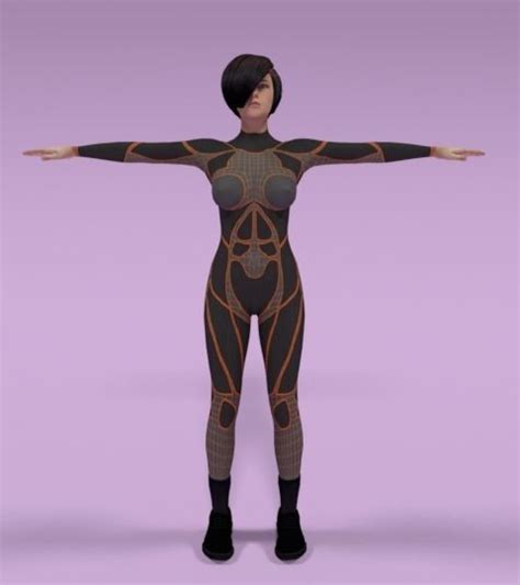 3d Model Female Sci Fi Character Cgtrader