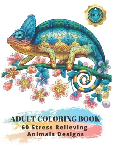 Buy Adult Coloring Book 60 Stress Relieving Animals Designs A Lot Of