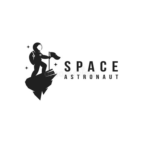 Fun Explorer Space Astronaut Riding A Rocket Mascot Logo Icon Vector