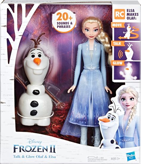 Best Buy Hasbro Disney Frozen Ii Talk And Glow Olaf And Elsa Dolls E5508