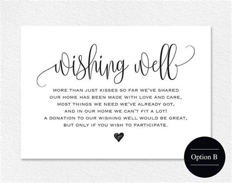 Wishing Well Card Wedding Wishing Well Wishing Well Etsy In 2021