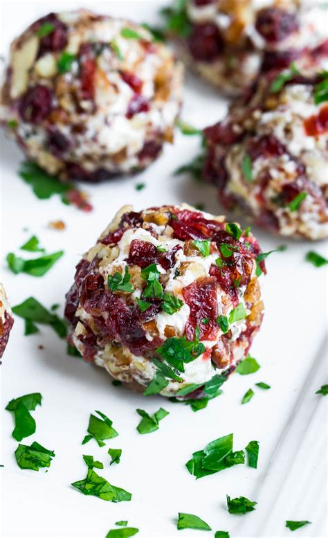 Mini Candied Pecan Cranberry Goat Cheese Balls Peas And Crayons