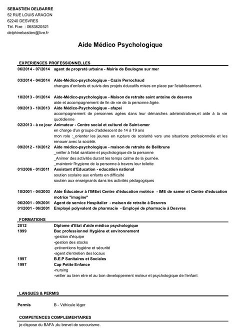 L'ehpad recherche des aide soignant(e)s pour des cdd de 80% à 100% sur plusieurs postes. CV.Aide médico psychologique2015 - Fichier PDF