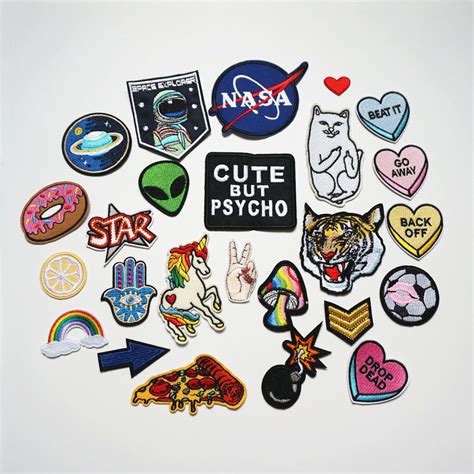 cute embroidered sew on iron on patch badges bags hat cap jeans applique craft patches for
