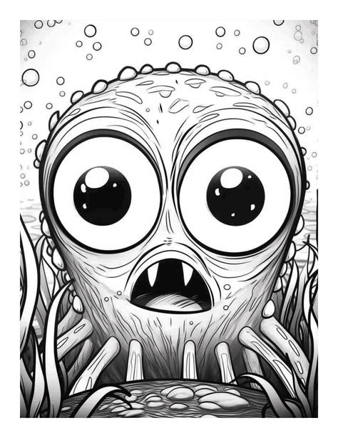 Free Printable Monsters Unleashed Bugged Eyed Monster Coloring Page