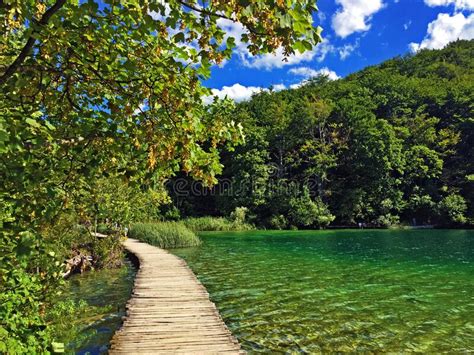 Landscape Of Plitvice Lakes National Park Or Nacionalni Park Plitvicka