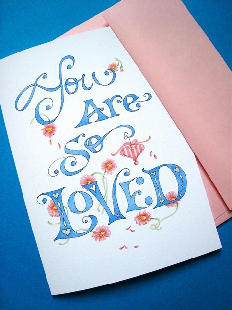 You Are So Loved Card Love Card For Her Valentine Card Etsy