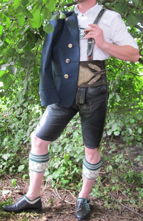 Knickerbocker Lederhosen Folk Costume Costumes Bavarian Outfit German Men Leatherpants