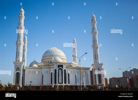 Hazret Sultan Mosque In Nauryz In Astana On March The Traditional