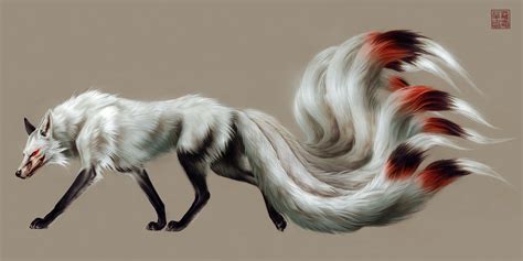 Fox Nine Tailed By Toedeledoki 1080p Wallpaper Hdwallpaper Desktop Мифические существа
