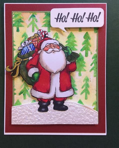 Art Impressions 4790 Merriest Christmas Set Handmade Santa Card
