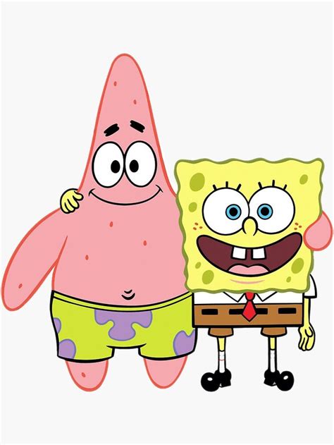 Spongebob And Patrick Sticker By Mfitzy Redbubble Spongebob