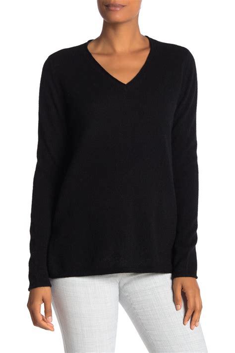 M Magaschoni Cashmere V Neck Tunic Sweater Nordstrom Rack