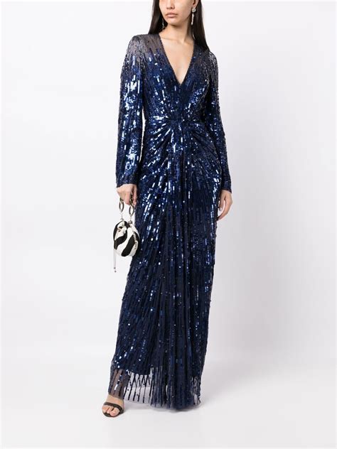 Jenny Packham Margot Sequin Gown Farfetch