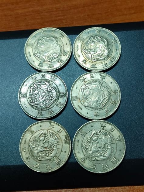 Repro Japanese Meiji Collectibles Coin 1970s 6 Coins Hobbies And Toys