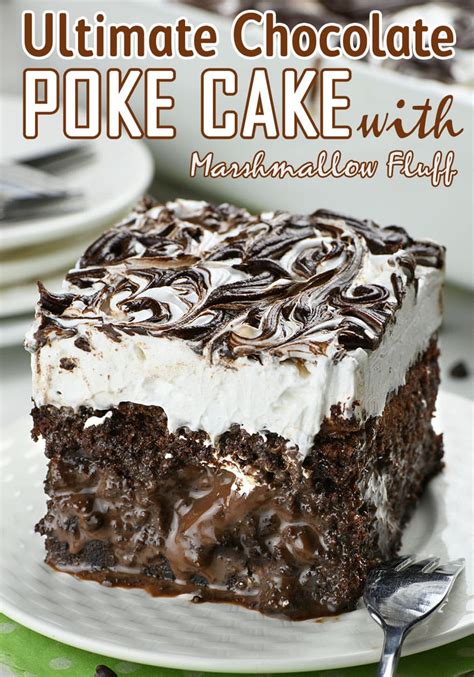 Marshmallow Chocolate Poke Cake Cooking