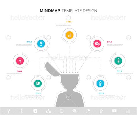 Mind Map Infographic Template Vector Illustration Download Graphics