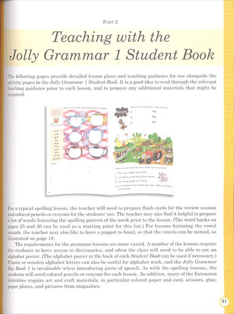 Jolly Phonics Grammar 1 Teachers Book Print Letters Jolly Phonics