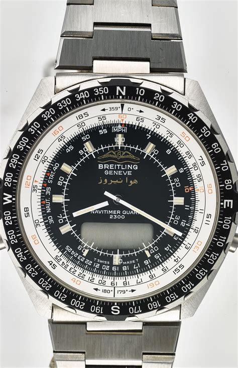 Breitling A Fine Stainless Steel Navitimer 2300 Quartz Wristwatch Made