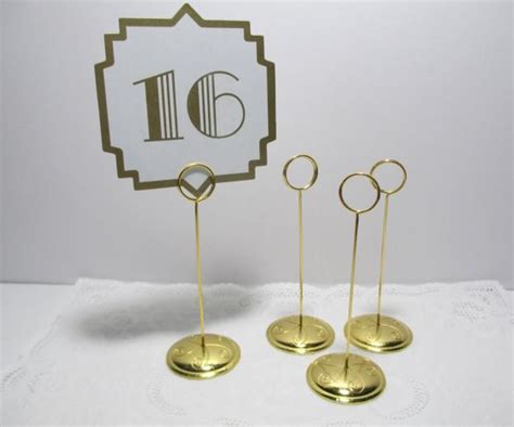Gold Ring Style Table Number Stand Card Holder Gold Wedding Table