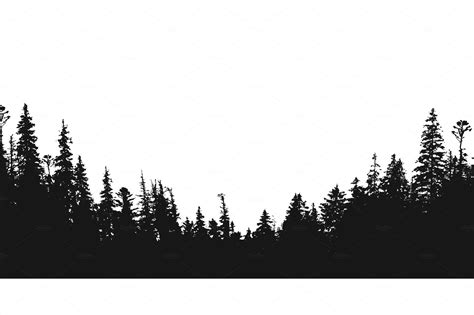 Forest Silhouette Backdrop Illustrations ~ Creative Market