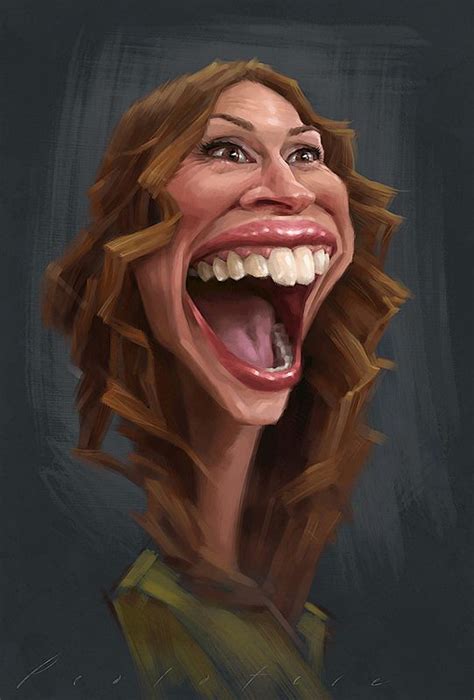 Juliarobertscaricaturewillpealatere Caricature Caricature Sketch