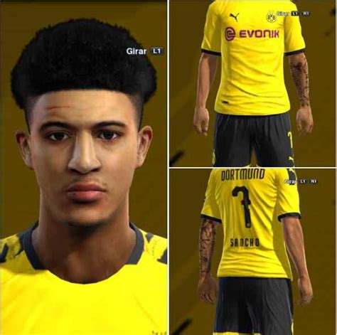 The verse of the poem etched on his arm reads: ultigamerz: PES 2013 Jadon Sancho (Borussia Dortmund) Face ...