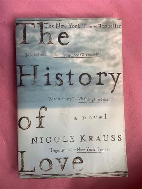 The History Of Love Nicole Krauss Hobbies And Toys Books And Magazines