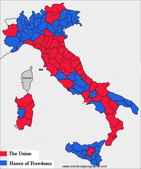 Italy Legislative Election 2006 Electoral Geography 20