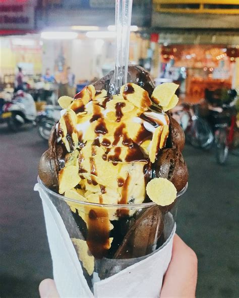 Best ice cream in hualien city. Waffles and ice-cream in Vientiane, Laos #laos #capita # ...