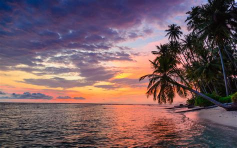 Indonesia Banyak Islands Sumatra Tropical Desert Beach Sunset Sky Sea