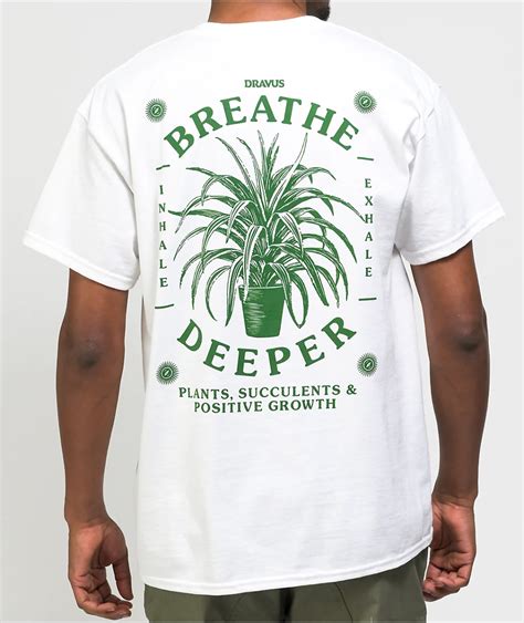 Dravus Deep Breaths White T Shirt Zumiez Tee Shirt Designs Shirt