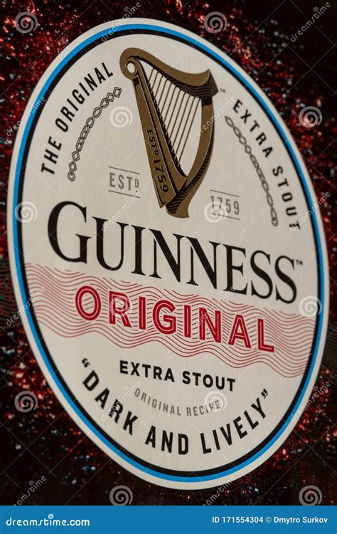 The Original Logo Guinness Beer Editorial Stock Image Image Of Name