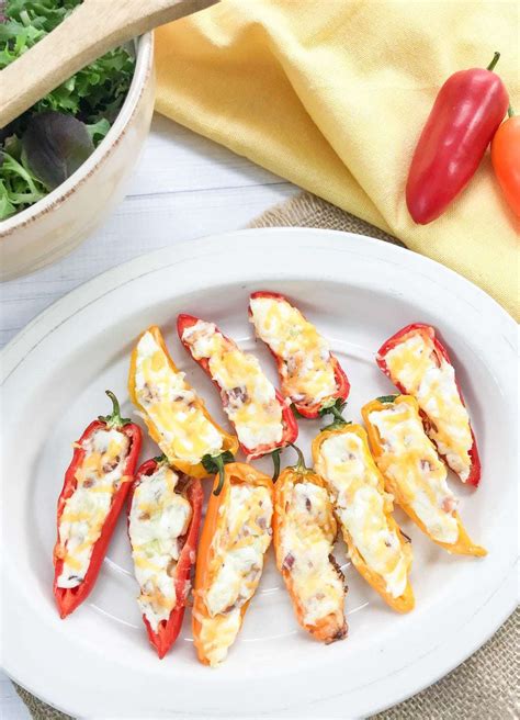 Cream Cheese Stuffed Peppers With Bacon Perfect Gameday Appetizer