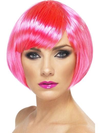 Neon Pink Babe Wig Non Stop Party Shop