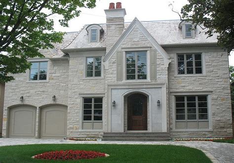Buff Indiana Limestone Coursing Brick Exterior House Bungalow House