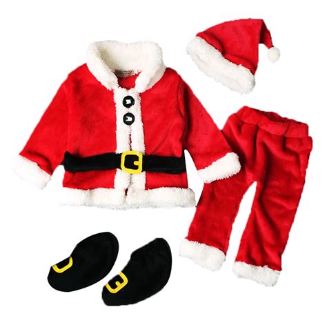 6m 3y Christmas Baby Santa Costumes Toddler Newborn Baby Kid Boys Girls
