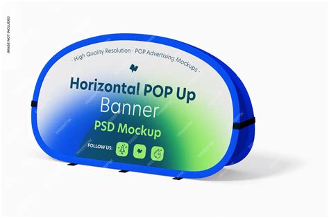 Premium Psd Horizontal Pop Up Banner Mockup