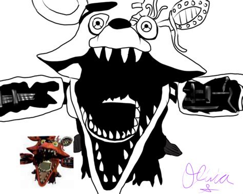 Printable nightmare freddy coloring page fnaf coloring pages funtime foxy print freddy five nights at freddys printable coloring pages FNaF Withered Foxy by PetalBlazeWarriorCat on DeviantArt