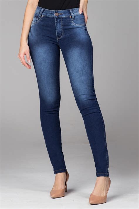 Cal A Jeans Feminina Skinny F Oxiblue Jeans