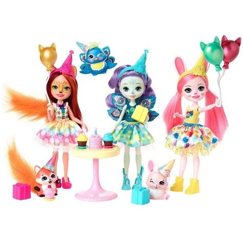 Набор из 3 кукол День Рождения Энчантималс Wonderwood ... Friendship is key when bren bear™ sleepwalks, danessa looks for her missing antlers and gillian giraffe™.