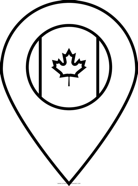 Dibujo De Bandera De Canadá Para Colorear Ultra Coloring Pages