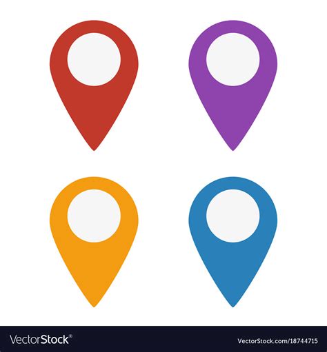 Map Marker Icons Set Royalty Free Vector Image