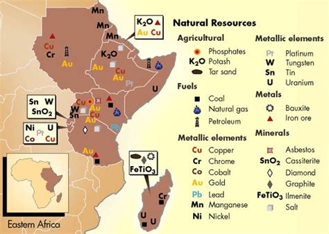 Resources Eastern Africa Africa Map Africa Natural Resources