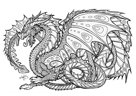 Printable Dragon Coloring Pages Easy And Adults Print