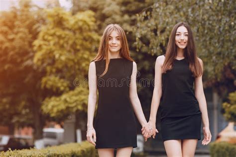 Two Beautiful Girls Stock Image Image Of Jump Bright 115266773