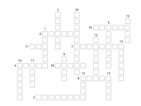 Crucigrama De Las Partes Del Cuerpo Crossword